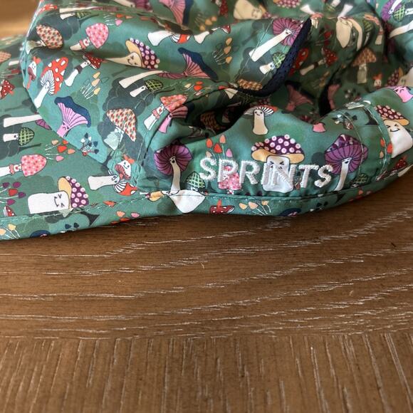 Sprints Mushroom Mania Running Hat Green Pink Print OS Lightweight Workout Gym - Picture 8 of 8